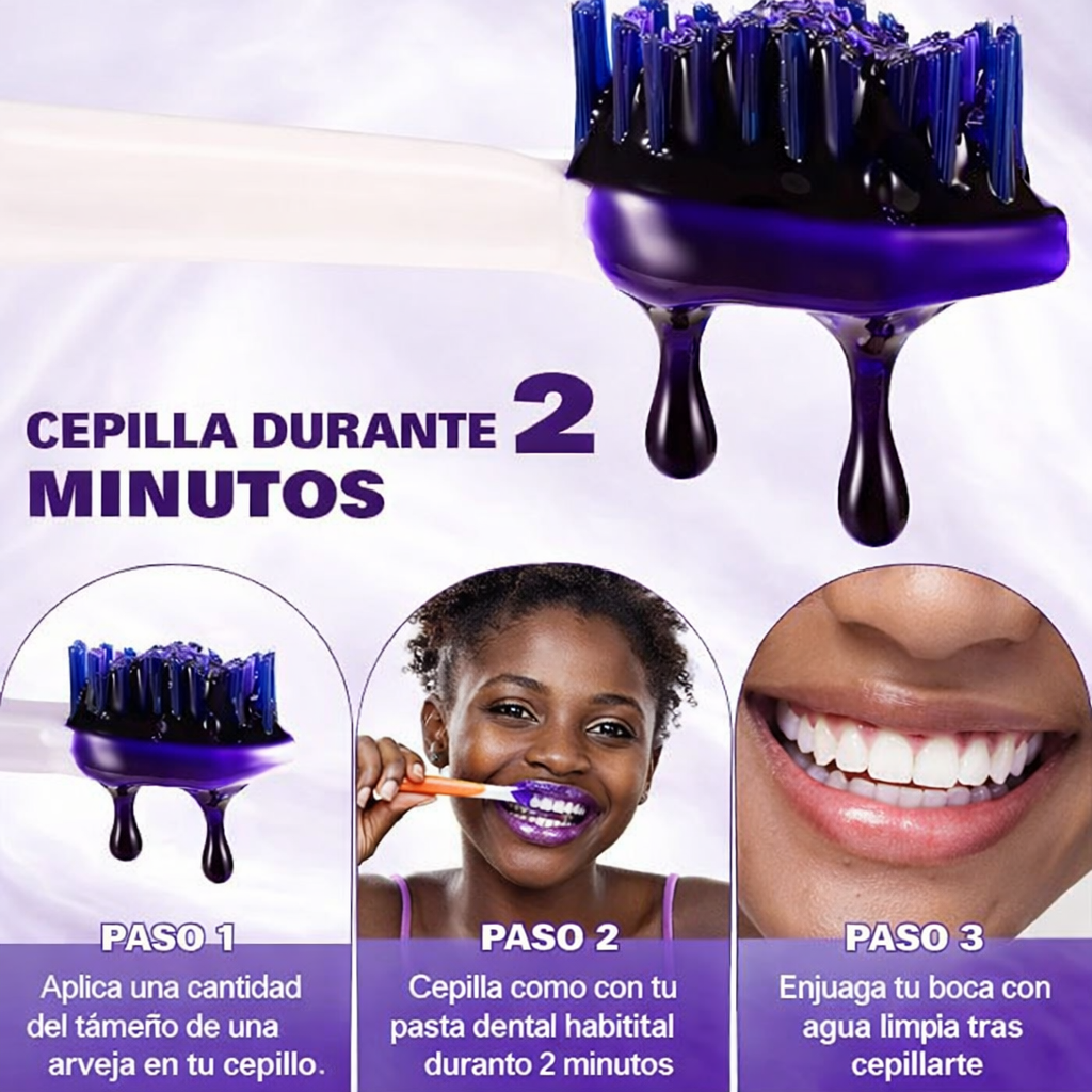 🦷 Purple Smile™ – Pasta Dental Violeta Blanqueadora Instantánea