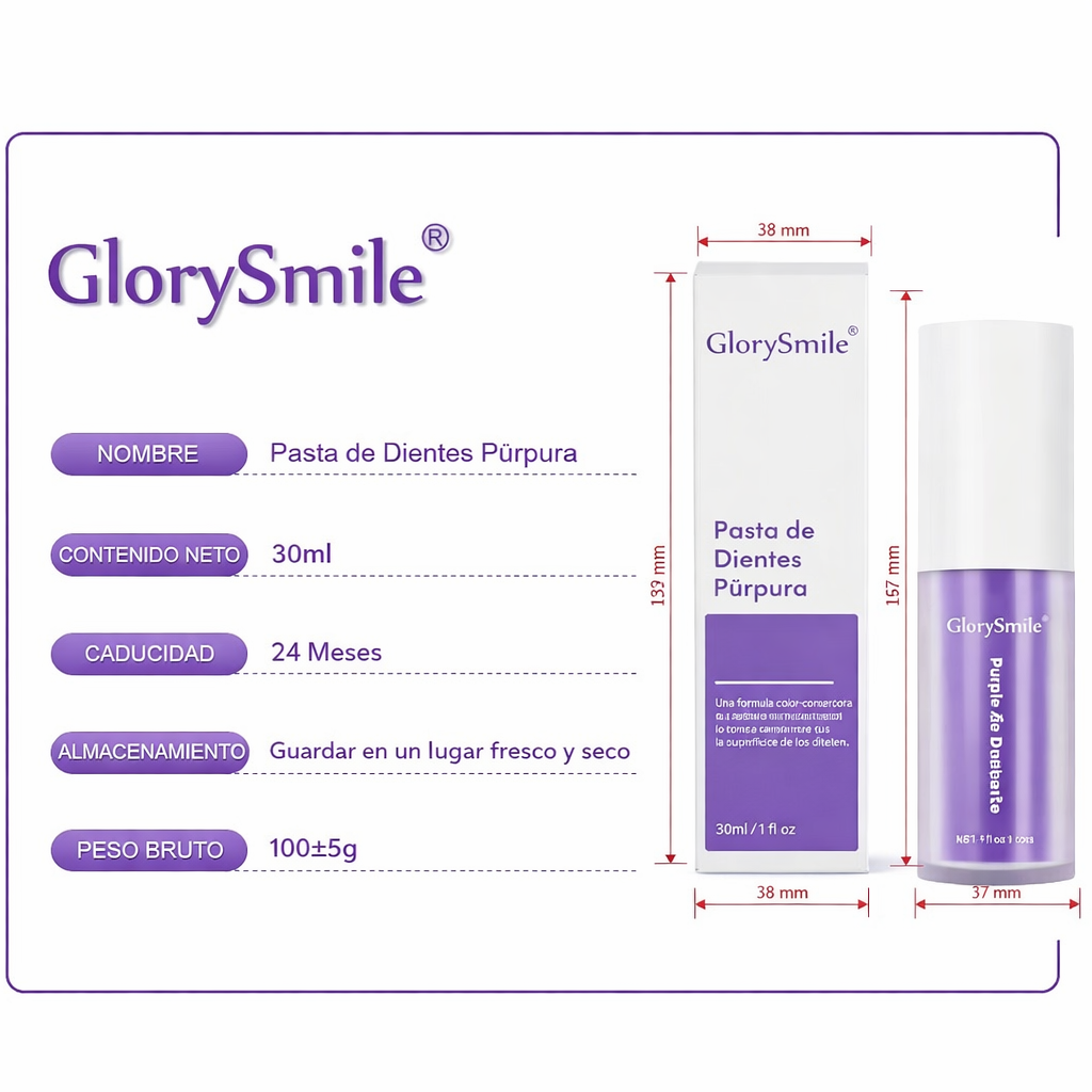 🦷 Purple Smile™ – Pasta Dental Violeta Blanqueadora Instantánea