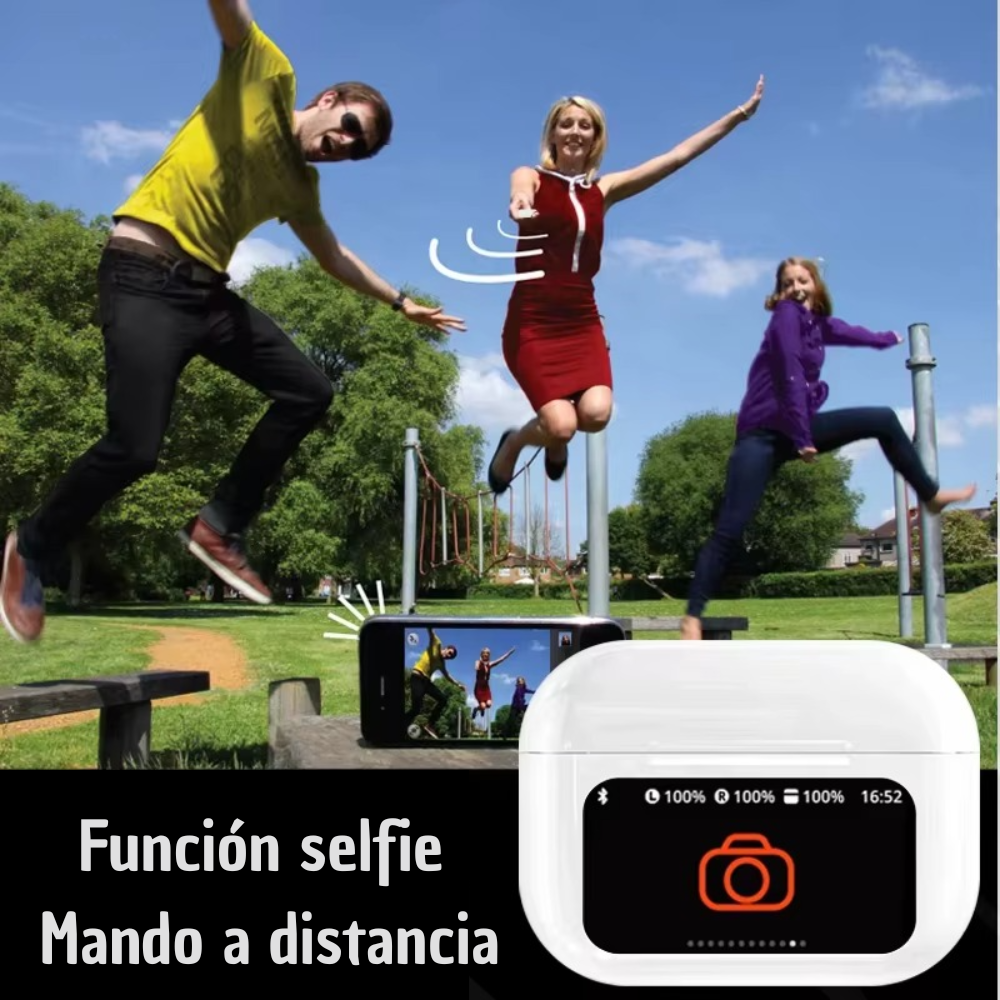 AirView A9 Pro™: Auriculares Bluetooth con pantalla táctil y pantalla digital multimedia
