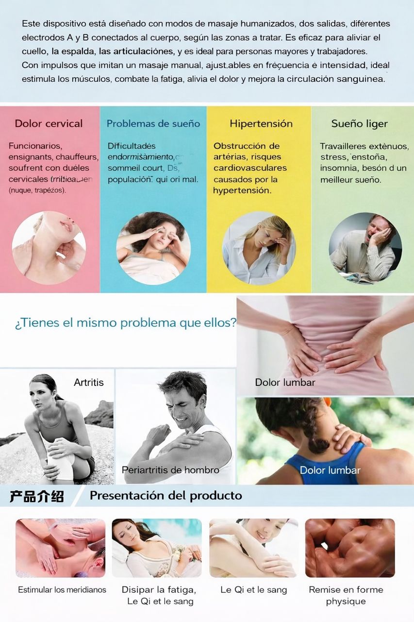 ReliefPulse: dispositivo eléctrico para el tratamiento del dolor y masaje terapéutico
