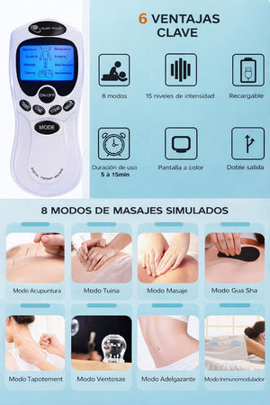 ReliefPulse: dispositivo eléctrico para el tratamiento del dolor y masaje terapéutico