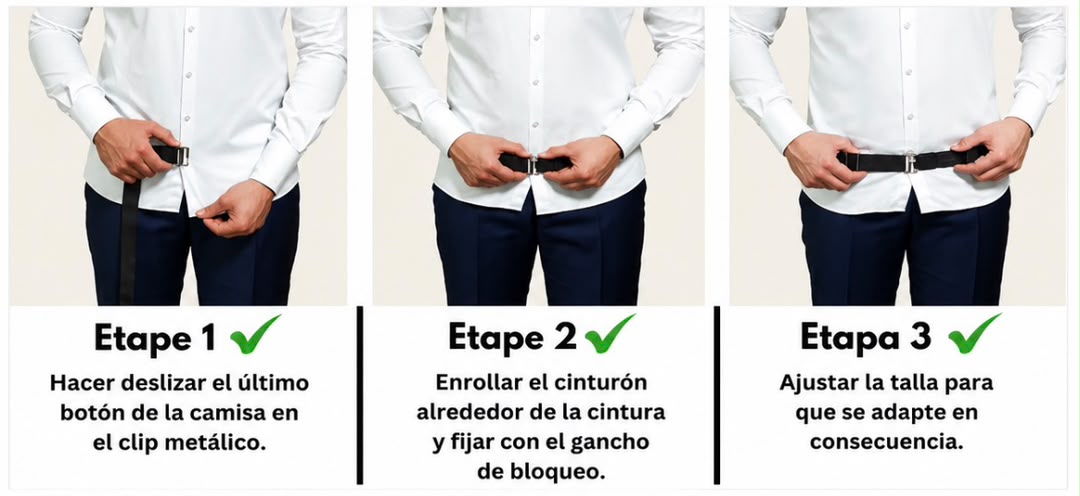 ShirtStay™ – Cinturón Ajustable para Mantener tu Camisa en su Sitio Todo el Día