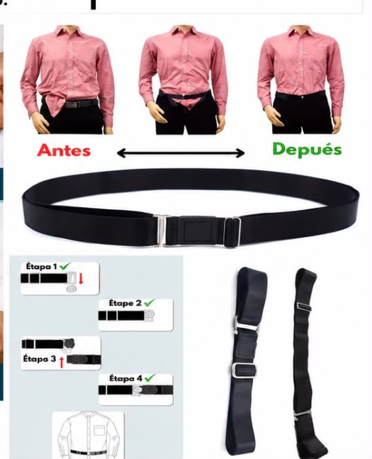 ShirtStay™ – Cinturón Ajustable para Mantener tu Camisa en su Sitio Todo el Día